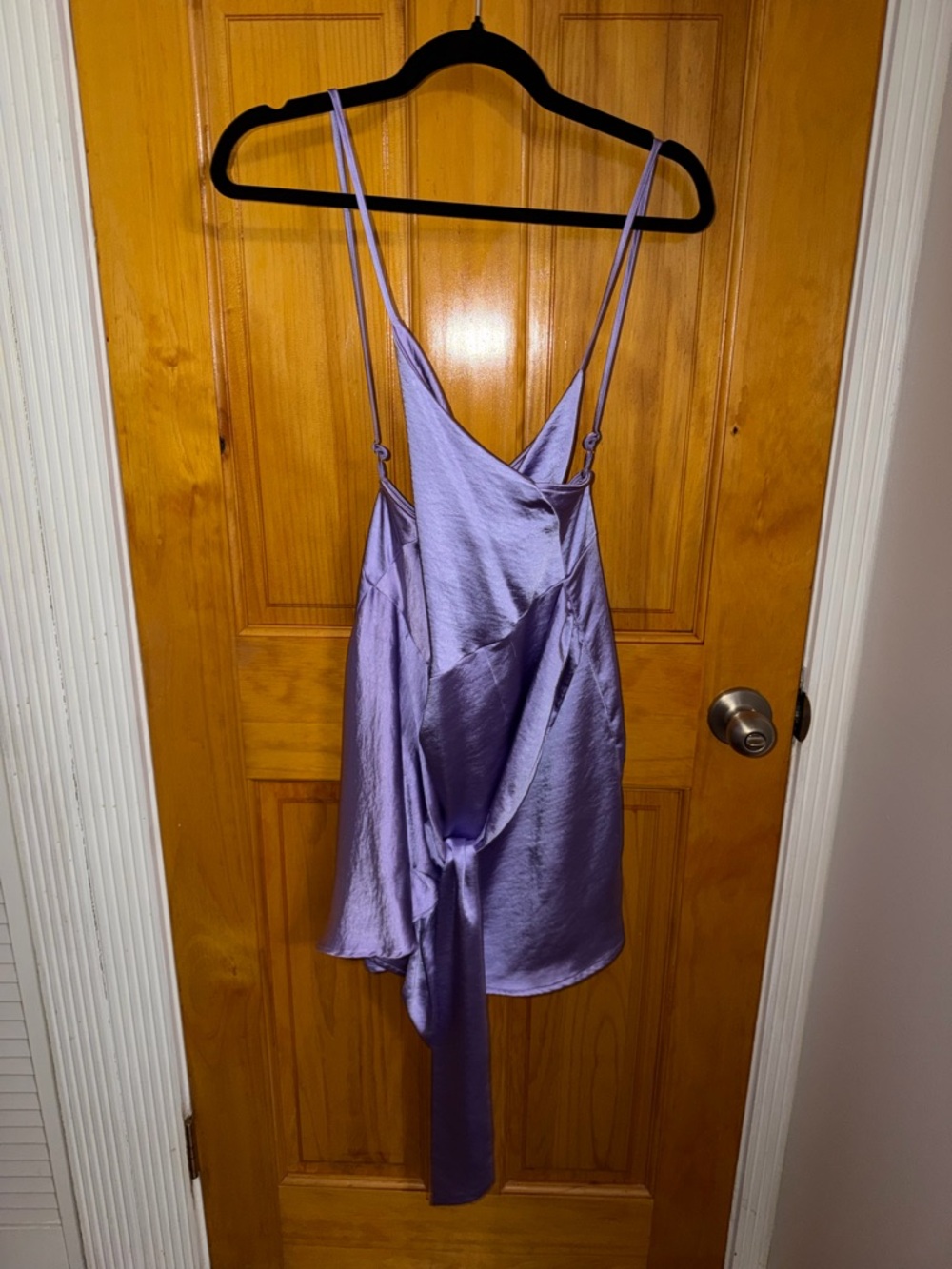 Fashion Nova Lavender Satin Mini Dress